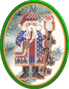 Juniper Branch Santa//Санта с можжевельником MHNS1 Mill Hill вышивка крестом  | Набор | Купить - Салон рукоделия — Давайте создадим шедевр вместе!