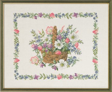 Basket with flowers \ Корзина с цветами 70-9582 Permin