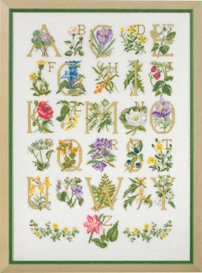 Flowers ABC \ Квітковий Алфавіт 70-9589 Permin вишивка хрестиком