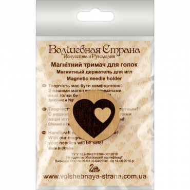 FLMH-020(W) Магнитный деревянный двухсторонний держатель для игл и схем на канву Волшебная страна | Купить - Салон рукоделия