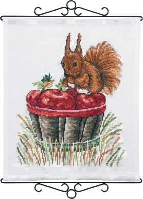Squirrel & appels / Білка та яблука 92-5309 Permin вишивка хрестиком - Салон рукоділля