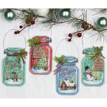 Christmas Jar Ornaments 70-08964 DIMENSIONS