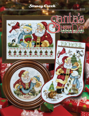 Буклет Stoney Creek Books «Santa's Snow Day» BK552 – схеми для вишивки хрестиком | Салон рукоділля