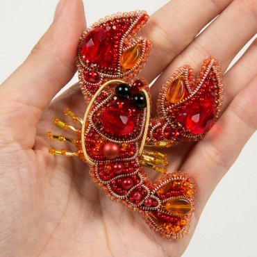 Рак БП-331 Crystal Art брошь