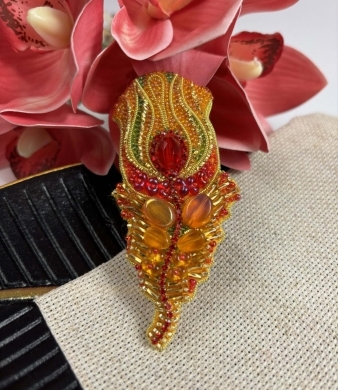 Брошка Символ щастя БП-361   Crystal Art прикраса брошка | Купити - Салон рукоділля