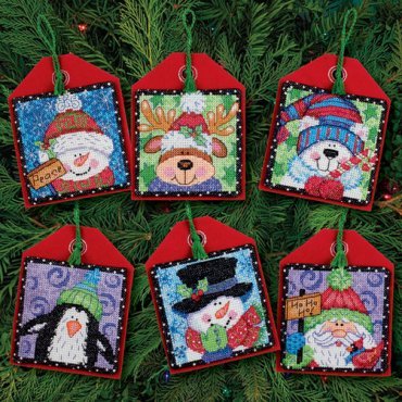 Christmas Pals Ornaments 70-08842 DIMENSIONS