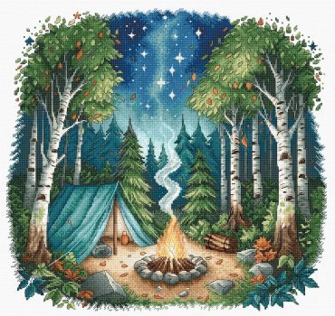 Camp in the Forest P038 AVA - Набір для вишивки хрестиком - купити в Україні | Салон рукоділля