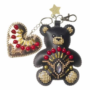Шарм для сумки – Чорний ведмедик FLBB-193 Wonderland Crafts | Салон рукоділля