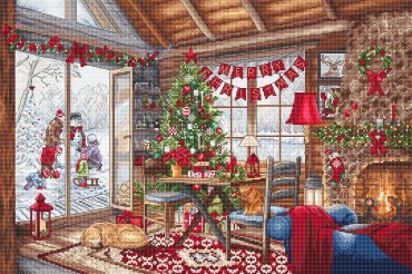 Christmas Cabin L8105 LETISTITCH