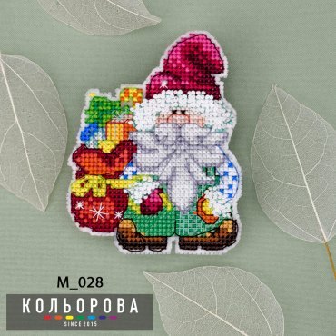Магніт Новорічний гном М_028 Кольорова