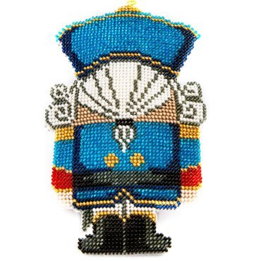 Фігурка Лускунчик N-045 GOLDEN KEY вишивка бісером новорічної іграшки - Салон рукоділля