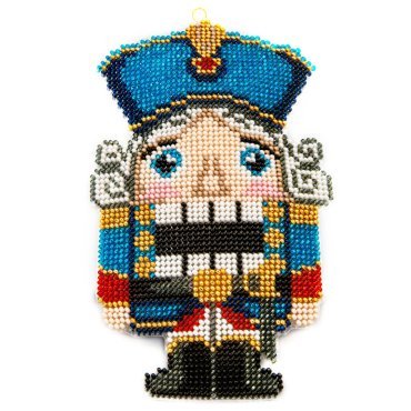 Фігурка Лускунчик N-045 GOLDEN KEY вишивка бісером новорічної іграшки - Салон рукоділля