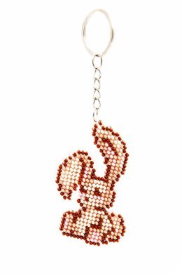 Брелок Зайчик N-080 GOLDEN KEY вишивка бісером  - Салон рукоділля