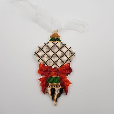 Іграшка ялинкова N-099 GOLDEN KEY вишивка бісером новорічної іграшки - Салон рукоділля