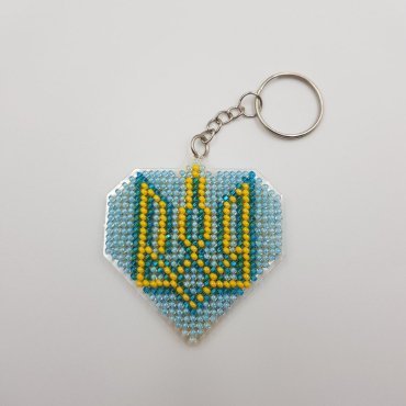 Брелок патріотичний N-091 GOLDEN KEY вишивка бісером  - Салон рукоділля