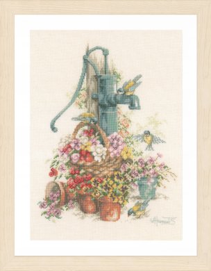 BIRDS AT THE WATER PUMP PN-0007958 LanArte