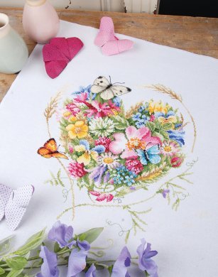 A heart of flowers PN-0169960 LanArte вышивка крестом