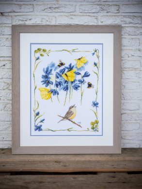 CHIRPING CHIFFCHAFF PN-0191926 LanArte вишивка хрестиком | Набір - Салон рукоділля Давайте створимо шедевр разом!