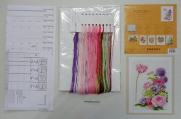 FLORAL COTTON CANDY PN-0196208 LanArte вишивка хрестиком | Набір - Салон рукоділля Давайте створимо шедевр разом!