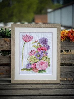 FLORAL COTTON CANDY PN-0198435 LanArte вишивка хрестиком | Набір - Салон рукоділля Давайте створимо шедевр разом!