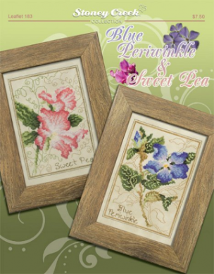 Blue Periwinkle & Sweet Pea LFT183 Stoney Creek вишивка | Схема - Салон рукоділля