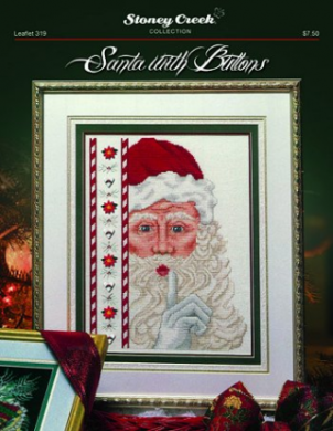 Santa with Buttons LFT319 Stoney Creek вишивка | Схема - Салон рукоділля 