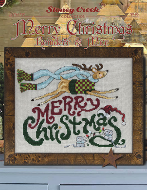 Merry Christmas Reindeer & Mice LFT426 Stoney Creek вишивка | Схема - Салон рукоділля 