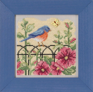  Spring Bluebird Весняна синя птаха MH142215 Mill Hill вишивка хрестиком | Набір | Купити - Салон рукоділля Давайте створимо шедевр разом!
