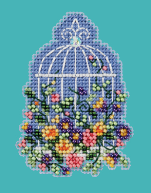 Floral Birdcage Квіткова пташина клітка MH182416 Mill Hill вишивка хрестиком | Набір | Купити - Салон рукоділля Давайте створимо шедевр разом!